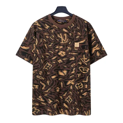 LV LOUIS VUITTON Camo Jacquard Short Sleeve T-Shirt