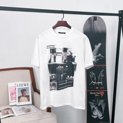 LV LOUIS VUITTON Trunk Print Short Sleeve T-Shirt