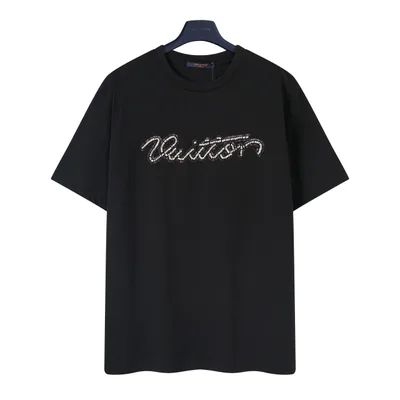 Louis Vuitton LV 26SS Beaded Embroidered Short Sleeve T-Shirt