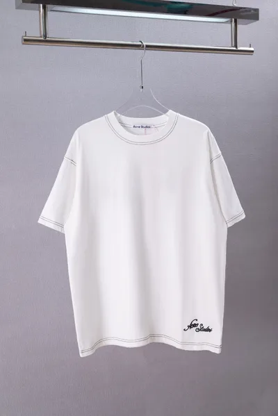 Acne Studios 26SS AC Vintage Script Embroidery T-Shirt