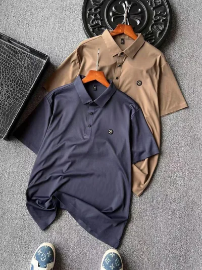 Zegna Ice Silk Seamless Cotton Polo Shirt