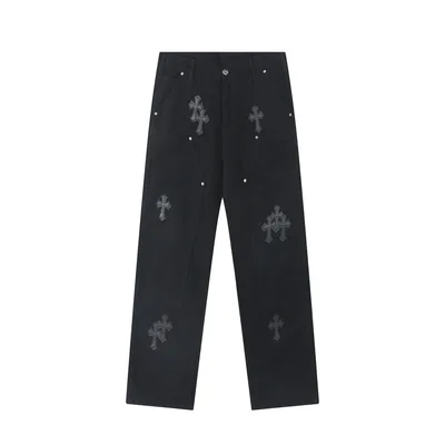 Chrome Hearts Cross Patch Denim Cargo Pants
