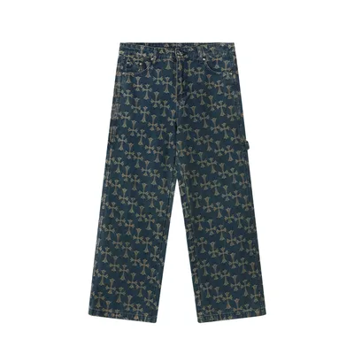 CH Jacquard Blue Denim Pants