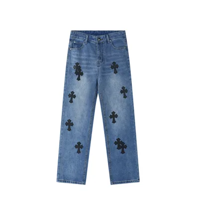 Chrome Hearts Cross Patch Denim Jeans