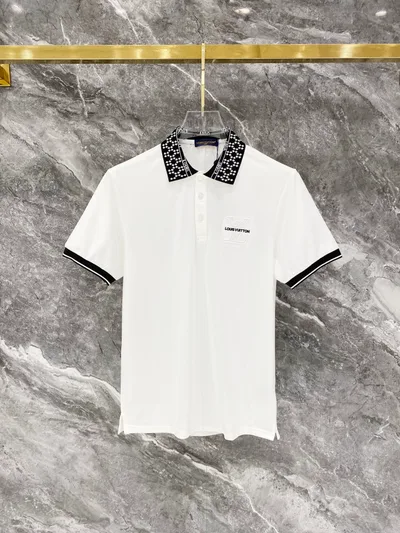 L Brand Slim Fit Jacquard Collar Polo Short Sleeve 2026SS