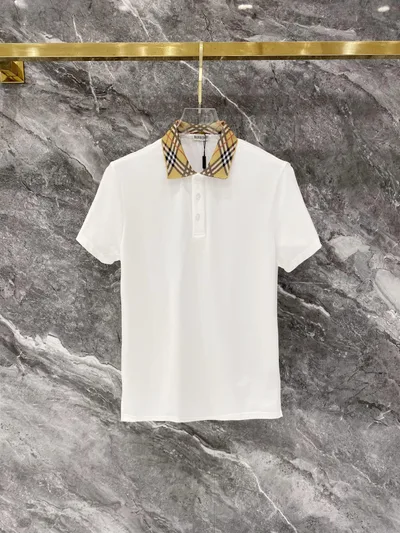 BBR Burberry Fit Jacquard Collar Short Sleeve Polo
