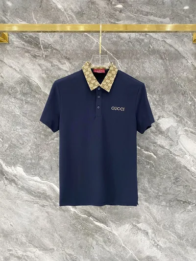 GUCCI Slim Fit Jacquard Collar Polo Short Sleeve