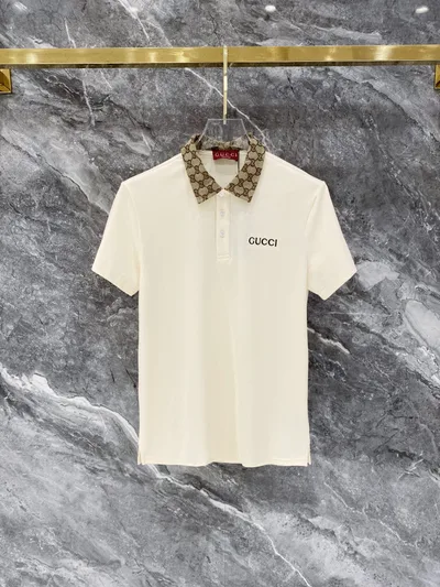 GUCCI Slim Fit Jacquard Collar Polo Short Sleeve