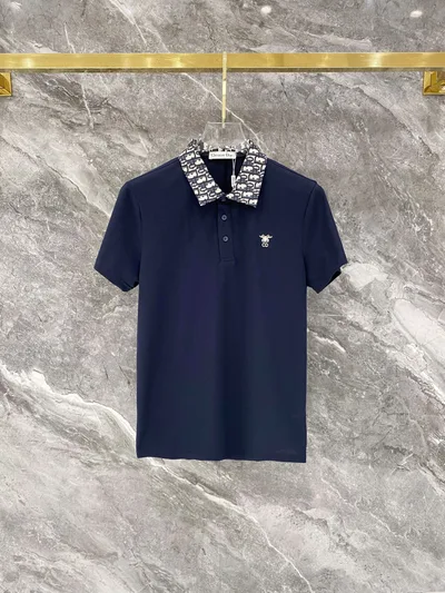 DIOR Slim Fit Jacquard Collar Polo Short Sleeve