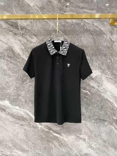 DIOR Slim Fit Jacquard Collar Polo Short Sleeve