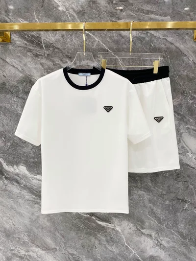 Prada 2026SS Spring/Summer Casual Short Sleeve Shorts Set