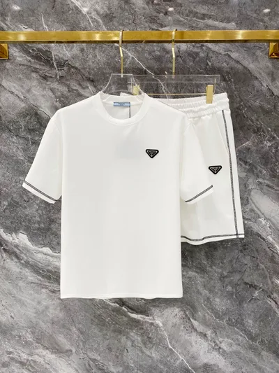 Prada 2026SS Casual Short Sleeve Shorts Set