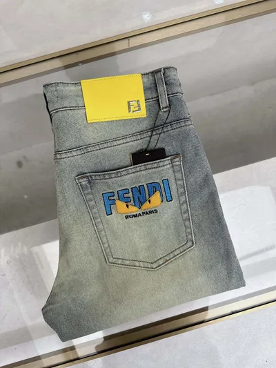 Fendi 2026 Spring New Arrival Custom Jeans with Classic Logo