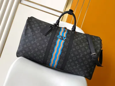 Black Monogram Eclipse Keepall 55 Bandoulière Travel Bag