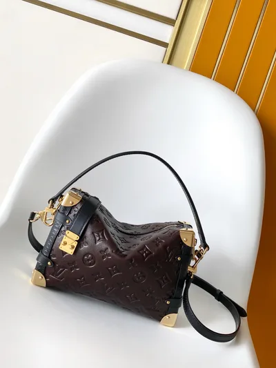 LV Side Trunk Medium Bag in Monogram Saga Leather