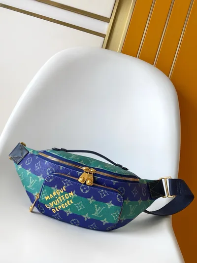 Green Rush Waist Bag in Monogram Heritage Canvas