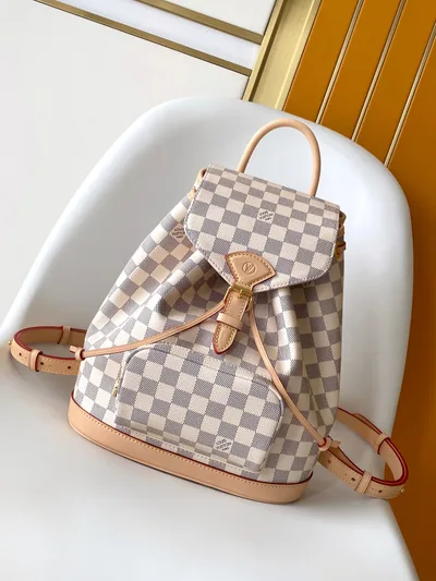 Dynamic Chip N00120 White Check Small Montsouris Backpack