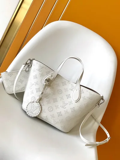 MBlossom Small Handbag in Perforated Calfskin Leather