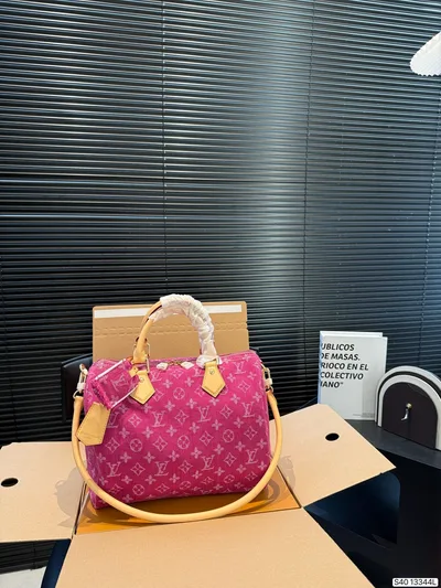 LV Denim Pillow Bag with Airplane Box Folding Box