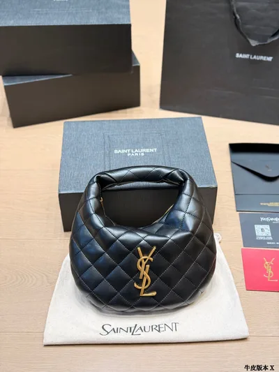 YSL ICARINO Black Gold Lambskin Handbag