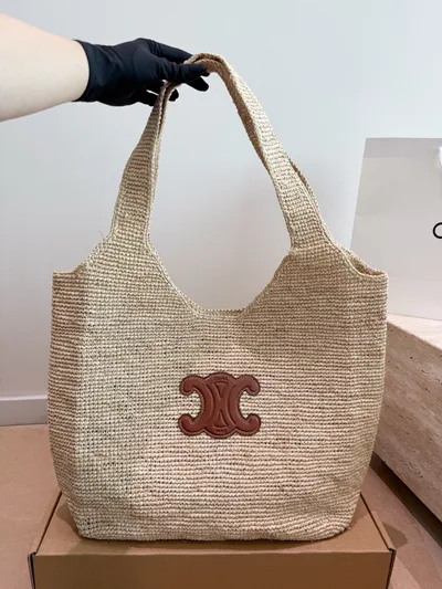 Celine Raffia Tote Bag