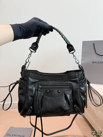 Cowhide Motorcycle Bag with Fringe