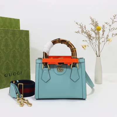 Sky Blue Leather Bag