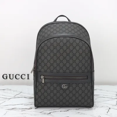 Gray Coated Canvas Bag