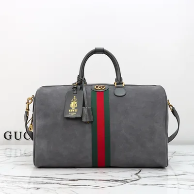 Gray Suede Leather Bag
