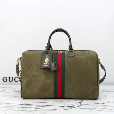 Style 834460 Green Suede Leather Bag