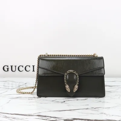 Model 795005 Forest Green Patent Leather Bag