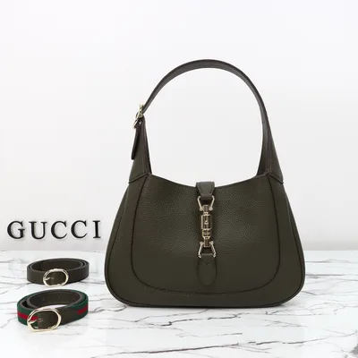 Gucci Style 810232 Green Pebble Grain Leather