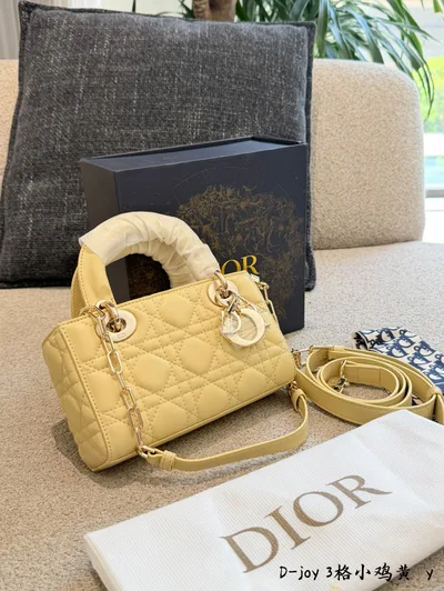 Dior Lady Dior Bag in Light Yellow