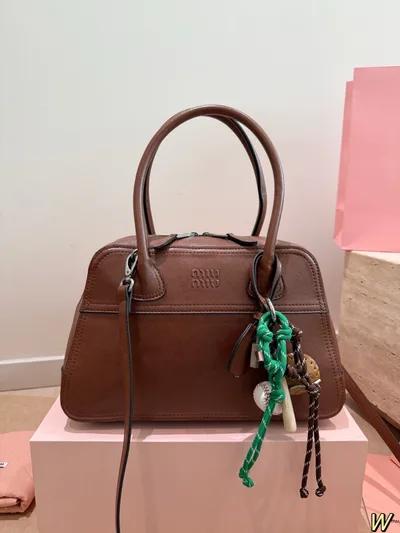 Miu Miu Vivant Retro Commuter Bag with Pendant