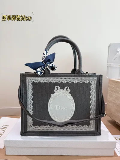 Dior Jacquard Tote Bag with Inner Bag Dior Book Tote