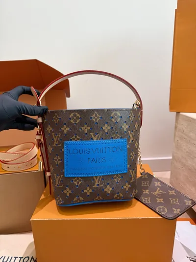LV All In BB Hollow Coated Canvas Bucket Bag