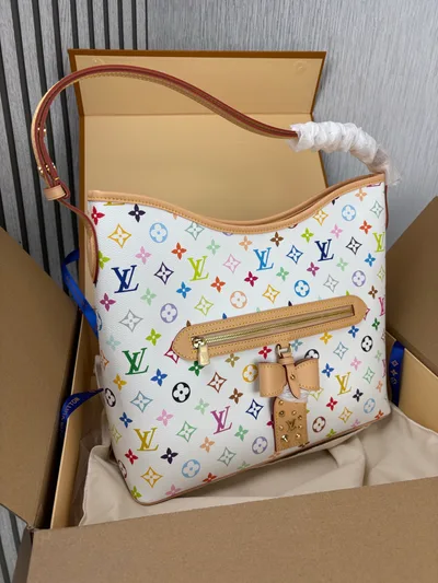 LV x Murakami White Multicolor Lineup Handbag