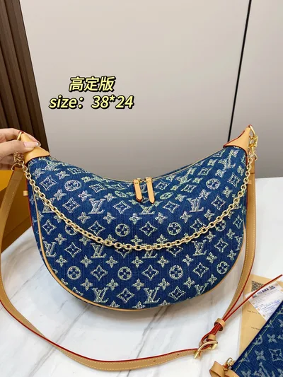 LV Denim Monogram Hobo Bag