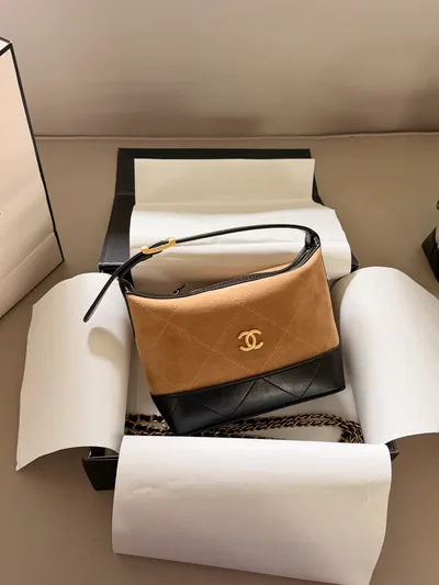 Suede Hobo Lunch Box Bag