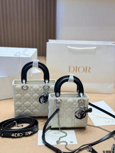 Dior Lady Bag with Black Bow