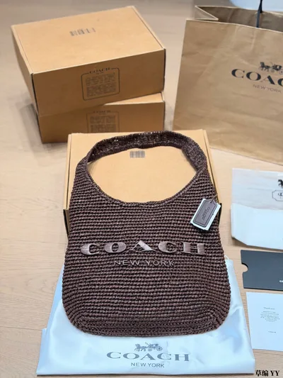 Coach Brooklyn Straw Bag