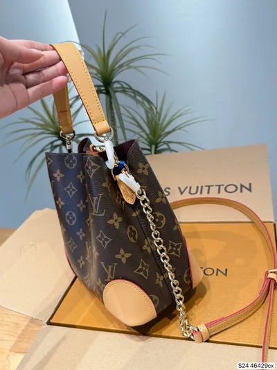 L Classic Monogram Canvas Bucket Bag - LM-BAG-1566 - Bag Item - Wren-Luxe