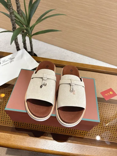Loro Piana Summer Walk Crisscross Mule Men's Slippers