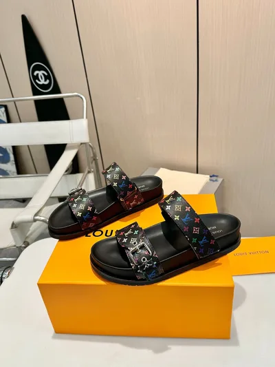 LV Boutique Main Printed Logo Slippers