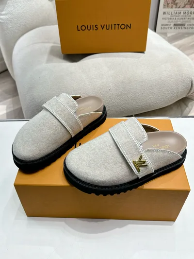 LV New Arrival Closed-Toe Mule Winterbreak Comfort Flat Slipper