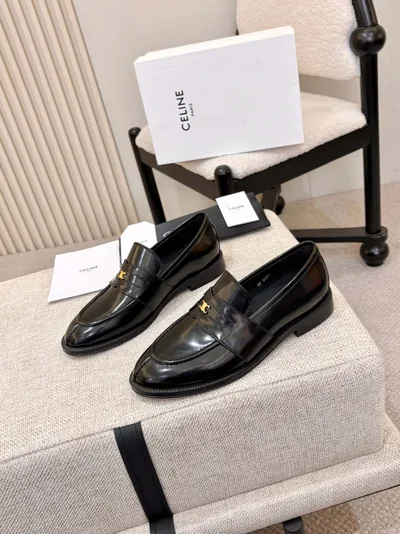 CELINE Triumph Small Leather Shoes