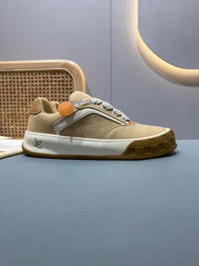 Cream Beige Couple Thick Sole Casual Sneakers L TILTED