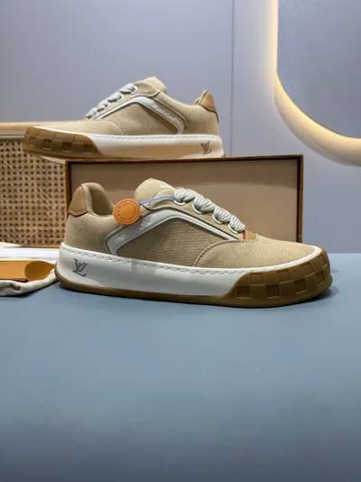 Cream Beige Couple Thick Sole Casual Sneakers L TILTED