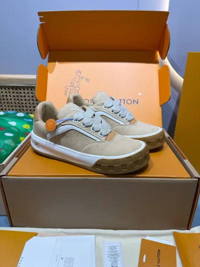 Cream Beige Couple Style L TILTED Chunky Casual Sneakers