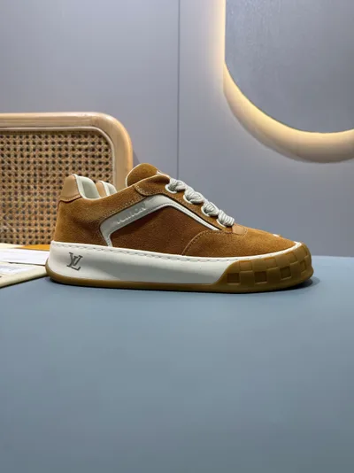 Caramel Warm Brown Couple Thick Sole Casual Sneakers L TILTED